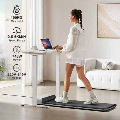 Space-saving home treadmill