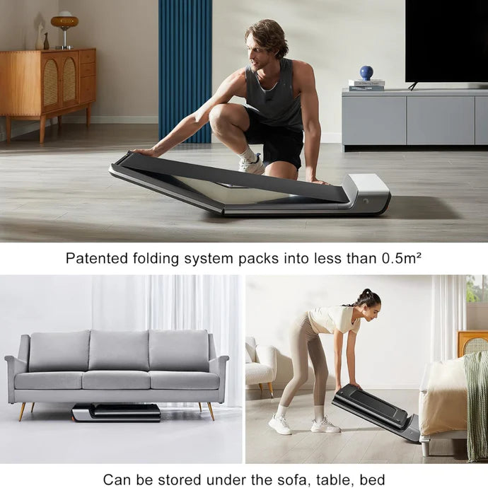 Space-saving home treadmill