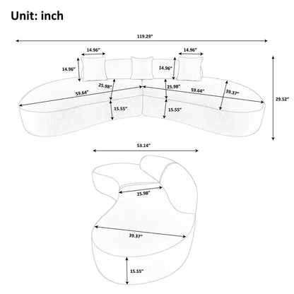 Half-Round Contemporary Sofa